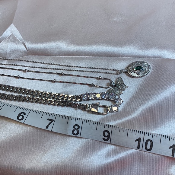 3 PC Set - NEW Pretty Bird Real White Gold Plated Necklaces 16-18" - Picture 9 of 15